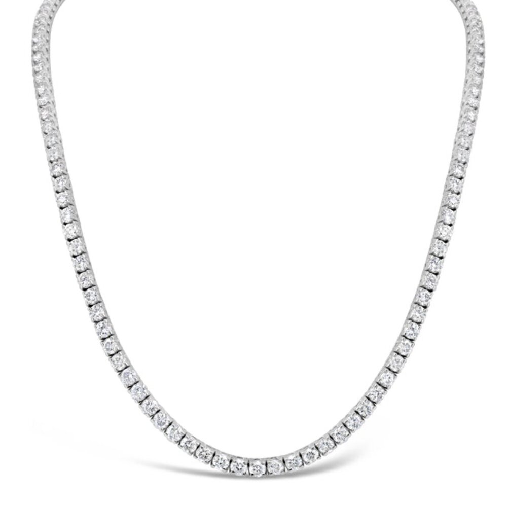 10.00Ct Lab Grown Diamond Tennis Necklace in 14k White Gold for $3080